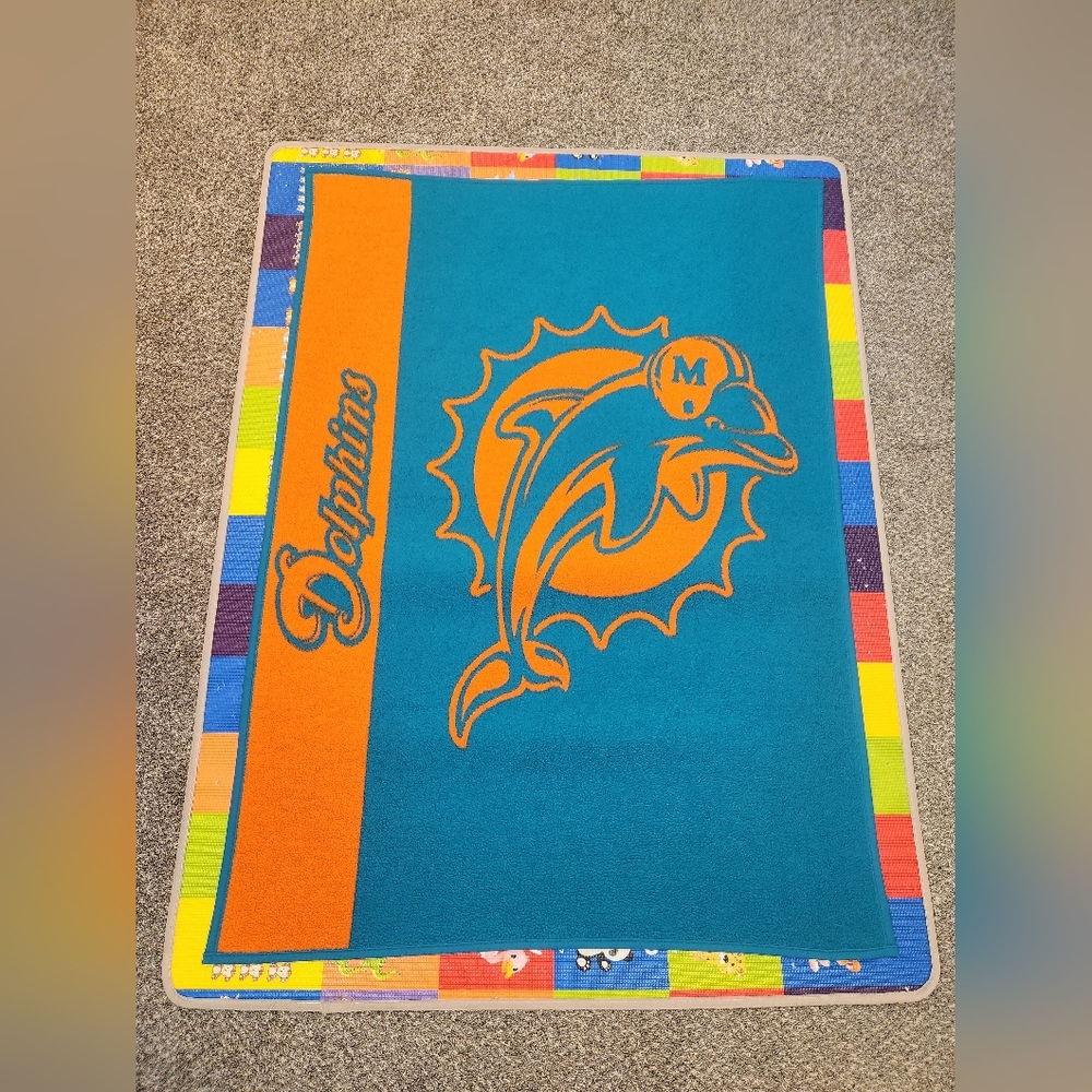 Vintage biederlack Miami Dolphins Blanket 72×53